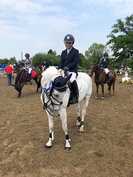 Alena Hughes leads the Blue Chip Pony Newcomers Second Round at South View Equestrian Centre Alena Hughes leads the Blue Chip Pony Newcomers Second Round at South View Equestrian Centre